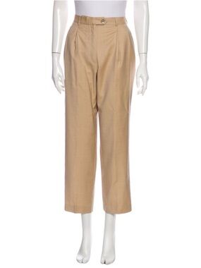 Loro Piana Beige Straight-Leg Tailored Trousers